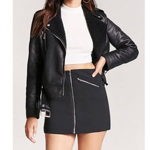 Forever 21 Zip-Front Mini Skirt